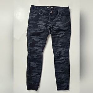 Express Black And Grey Dark Camouflage Jeans